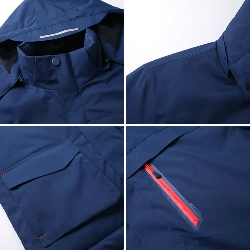 Heating Jacket Outdoor 3 Area Smart Heating Jackets Warm Coat Winter Thermal Clothing Heating Coat (Not Included the Power Bank)