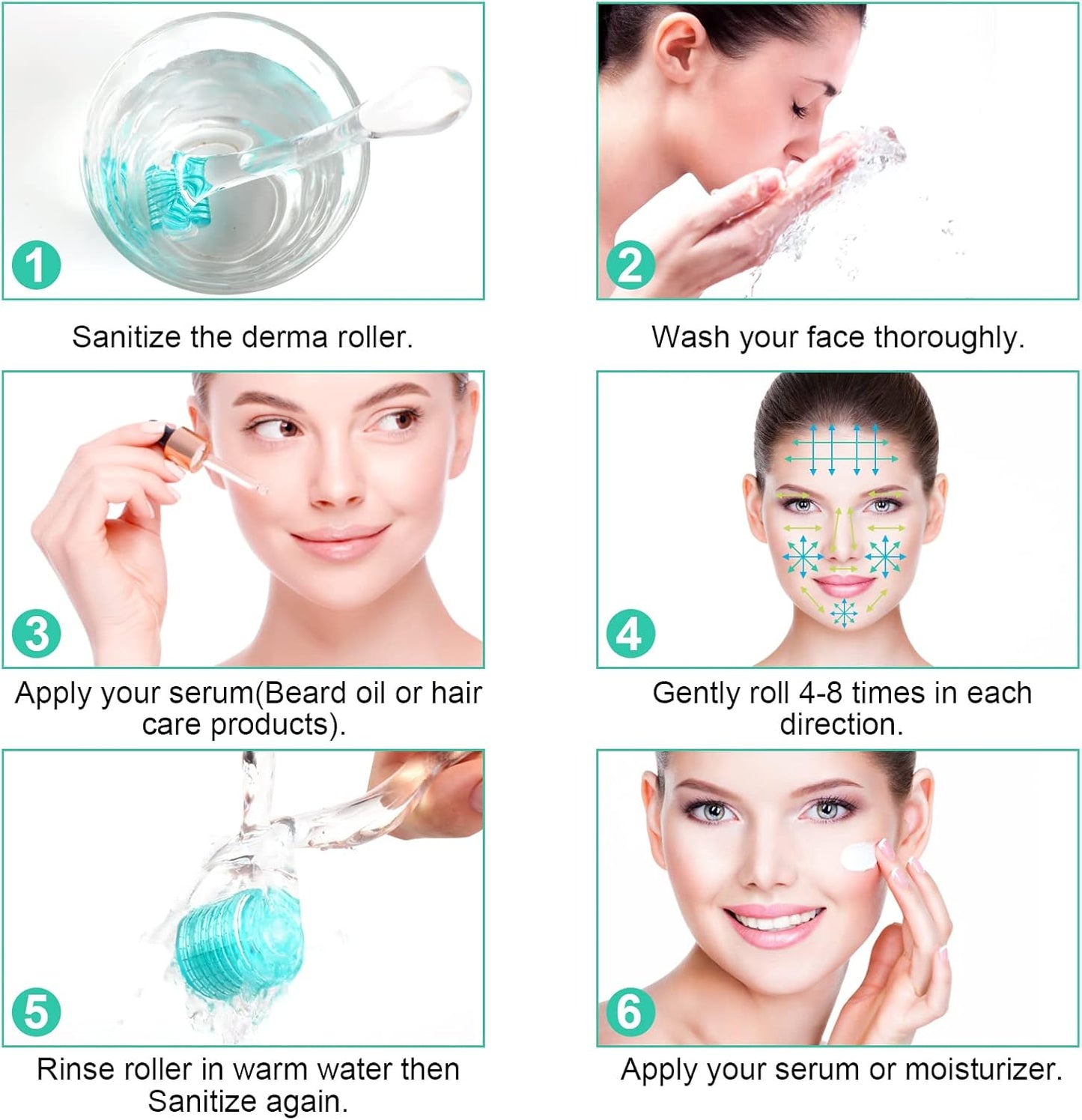 Derma Roller 0.5Mm with Individual Titanium Micro Needles – Microneedling Tool for Face, Scalp & Body Skin Care, Home Beauty Routine