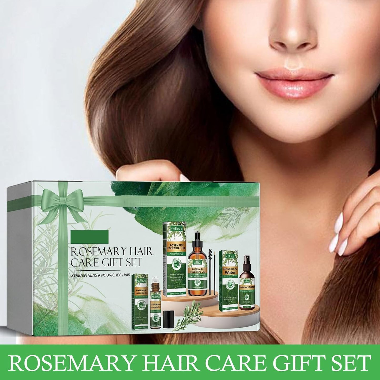 Rosemary Oil for Hair Growth Set - Hair Care Set with Hair Growth Oil - Improve Hair Loss & Nourishes Scalp - Hair Growth Gift Set - Denser Fuller Healthier Hairs for All Hair Types Men Women