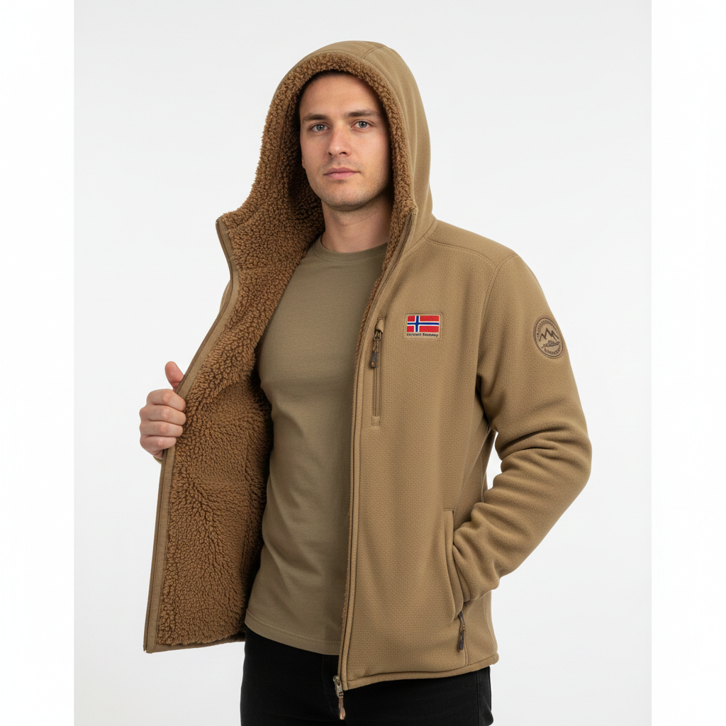 Men’s Heated Polar Fleece Jacket – Thermal Outdoor Coat