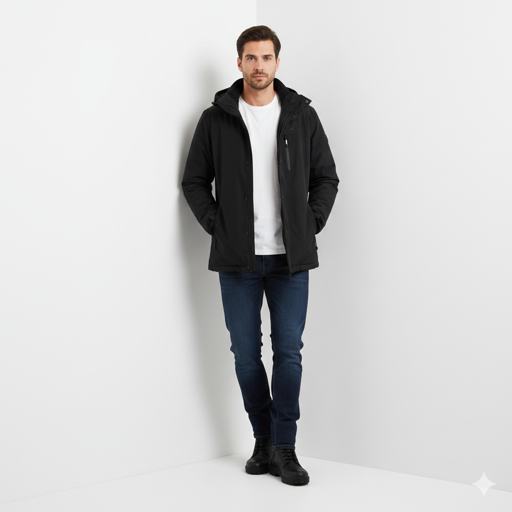 3-Zone Smart Heated Jacket – Winter Thermal Coat