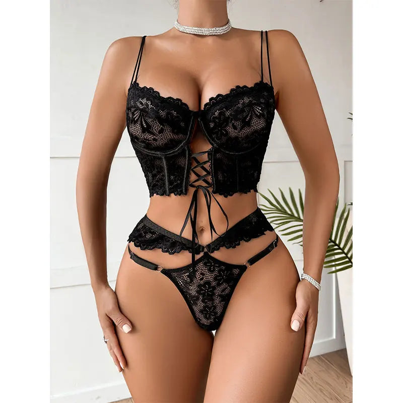 Elegant Curves Floral Lace Bra Set™