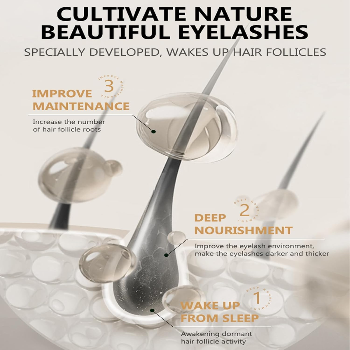 Eyelash Serum,  Eye Lash Serum Growth,Eyelash Growth Enhancer, Eye Lash Serum to Growth Longer, Fuller, Stronger 4Ml